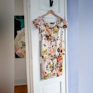 Chiara Boni La Petite Robe Floral Print Bodycon Dress | Size 44 (US 8)
